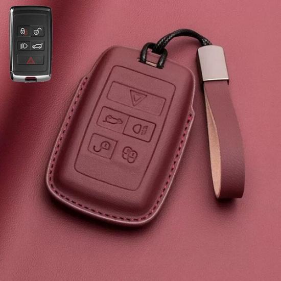 Genuine Leather Car Key Cover Case For Land Rover Range Rover Evoque Discovery