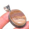 Rhyolite Jasper Handmade 925 Sterling Silver Jewelry Pendant 3.78" h9T83