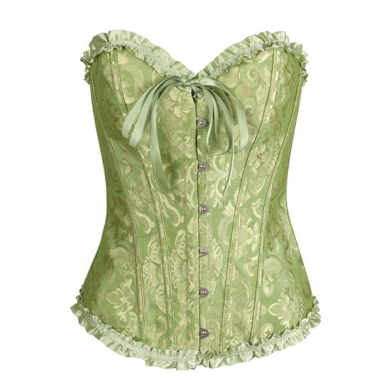 Women Corset Tops Off Shoulder Lace Bow Tie Design Regular Fit Shapewear Perfect Figure Lace-up Waist Trainer