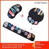 Cat Claw Rubber Wrist Protector Mouse Pad & Keyboard Support Set for Office Desk