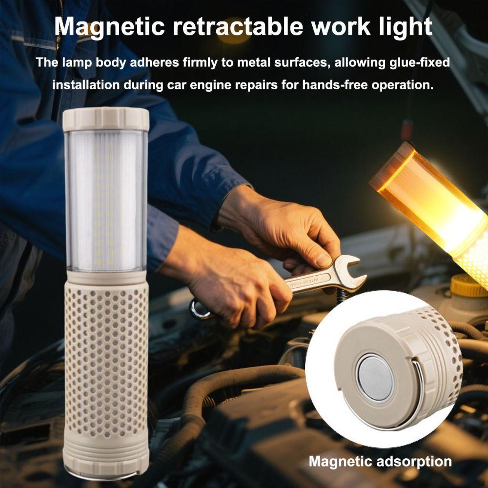 Portable Handle Auto Repair Lamp Natural Warm Light Portable Tent Light Tent