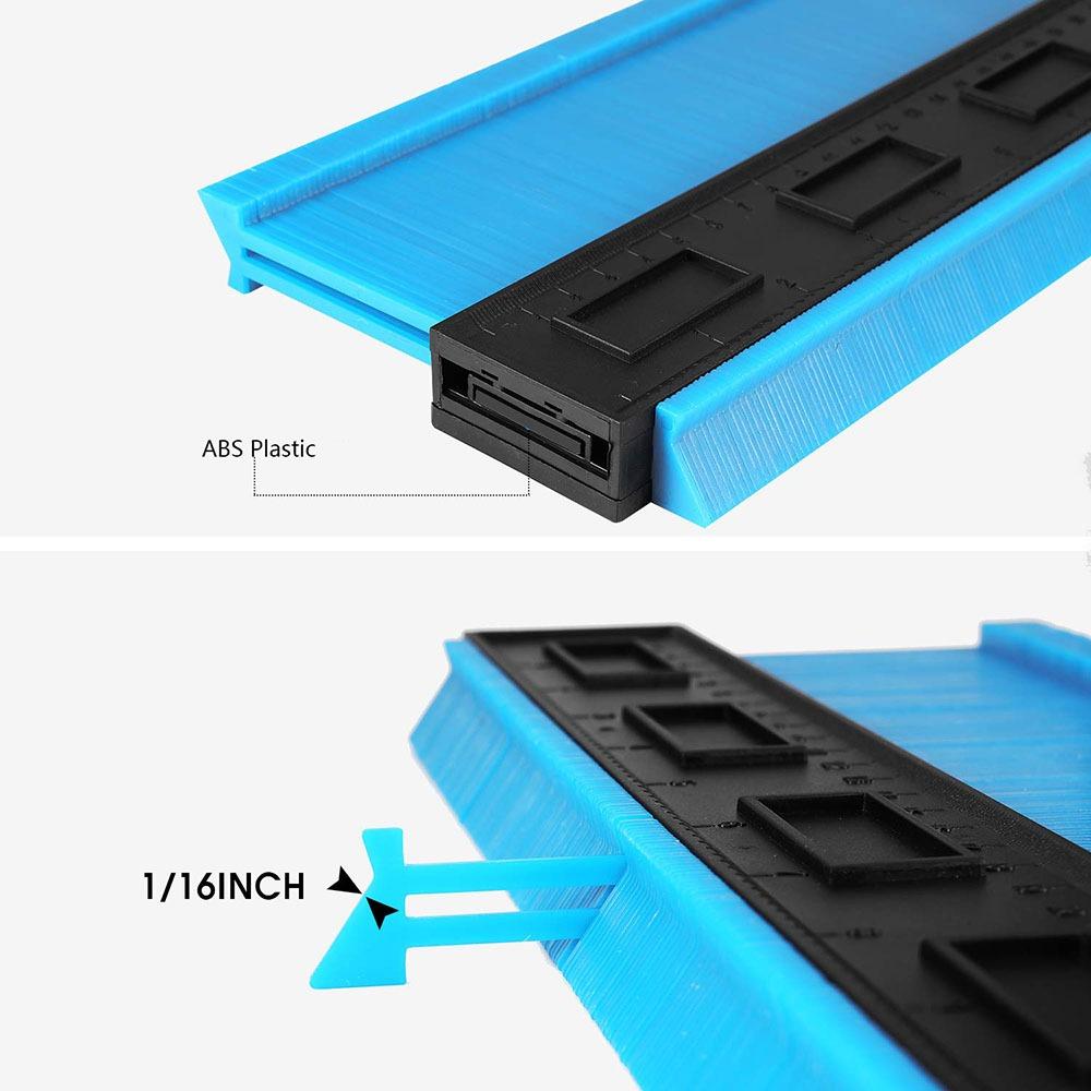 Контурный калибр 10 дюймов, расширительный профильный калибр, измерительная линейка, контурный дубликатор для измерения плитки, ламината, дерева, разметочного инструмента