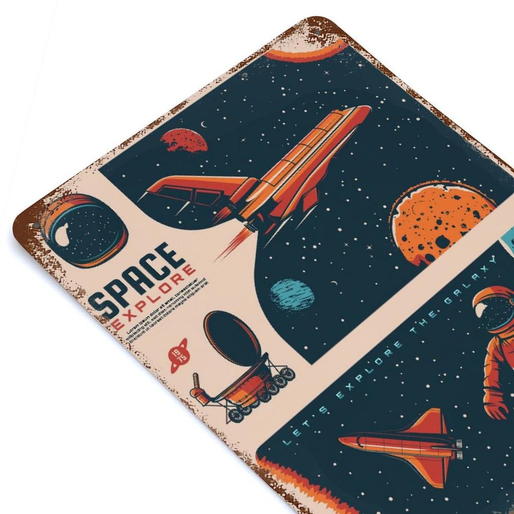 1PC Vertical Vintage Rusted Patina Tin Poster, 20x30cm or 30x40cm, Retro Metal Wall Sign for Restaurant Cafe Garage Bar or Home Decoration