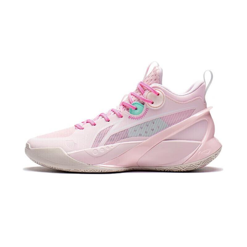 LiNing Sonic 10 Youth Mid Basketball Shoes Kids Sneaker Strawberry-Pink ABPS013-5