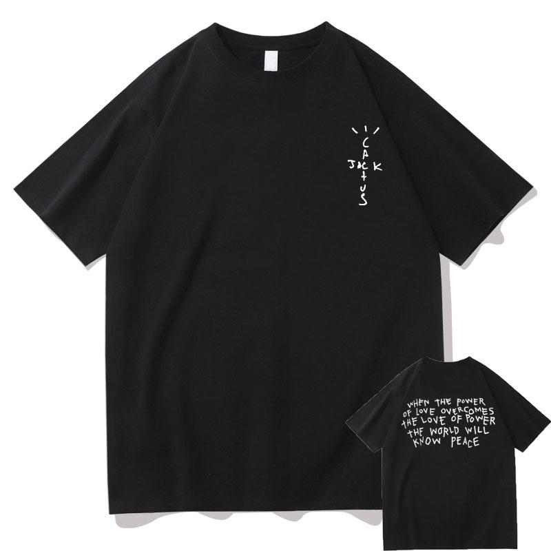 Новая футболка Cactus Jack Потрясающая футболка с графикой Asap Rocky Мужская Женская Модная Свободная футболка Мужская Хип-хоп Модная футболка С коротким рукавом