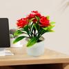Artificial Potted Plants 5 Rose Flower Head Home Office Table Centerpiece Wedding