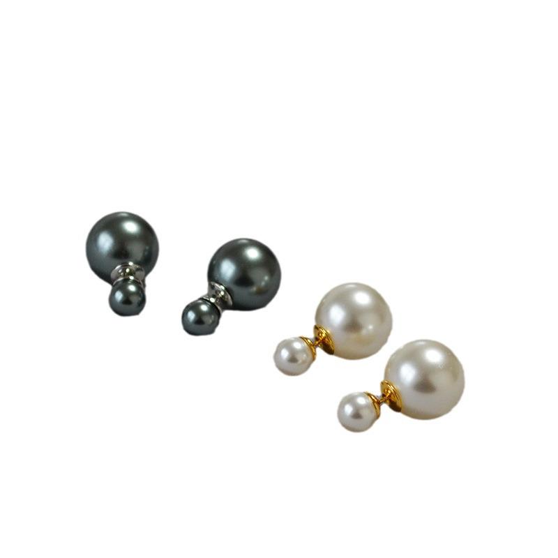 European & American High-End Imitation Pearl 925 Silver Stud Earrings