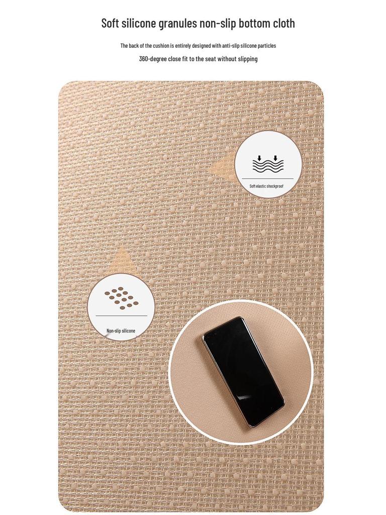 Linen Car Seat Cushion with Backrest for All Seasons