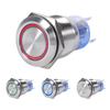 19mm 12-24V LED Waterproof Stainless Selflocking Latching Push Button Switch