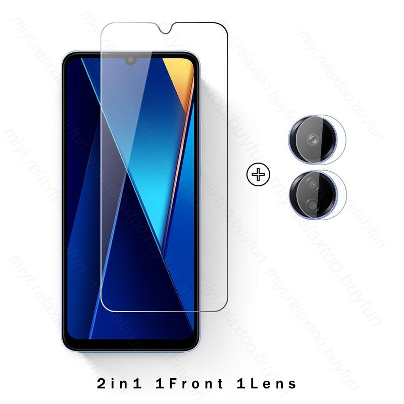 Чехол Poko Little C75 4G 8 в 1 Защитное стекло для Xiaomi Poco C65 PocoC65 PocoC75 C 75 65 4G NFC Защитная крышка для экрана камеры