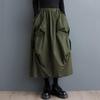 Plus Size High Waist Vintage Spring Summer Autumn Casual Loose Long for Woman Skirts Womens Skirt