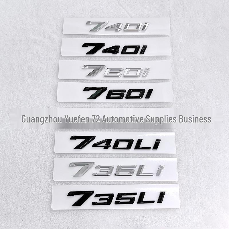 New BMW 7 Series Rear Trunk Logo Sticker for 730Li, 735Li, 740Li, 760i