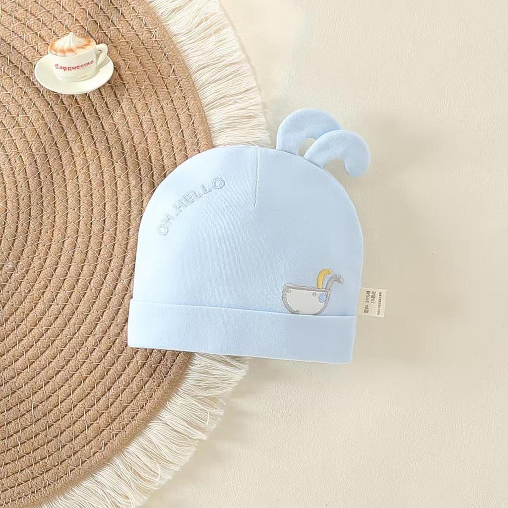 Pure Cotton Double Layer Newborn Hat for 0-3 Months, Suitable for Autumn/Winter