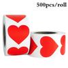 500 шт./рулон Наклейки-сердечки Свадебный подарок Декоративная наклейка