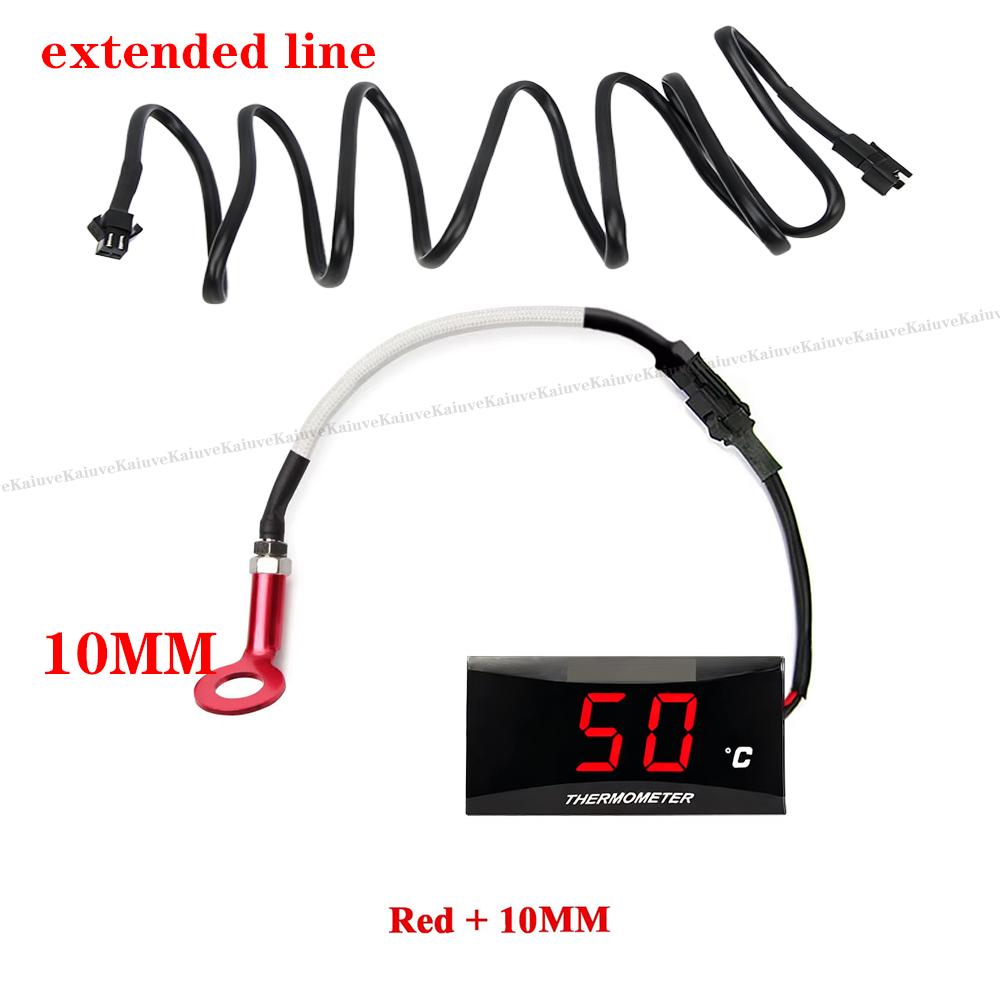 Blue Universal Cylinder Head Temperature Digital Gauge Mini Square Motorcycle Sensor For NMAX125 XMAX250 300