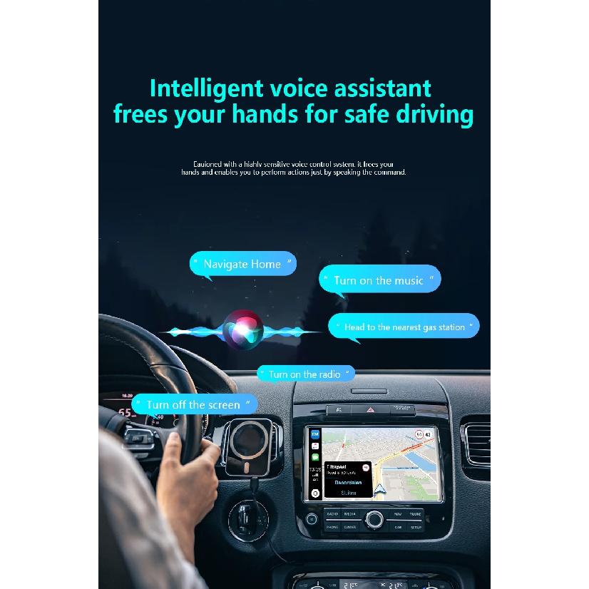 2026 Upgrade 4 in 1 Wireless CarPlay Android Auto Adapter Smart Box Car Play Dongle Plug&Play Auto Connect For iPhone Android