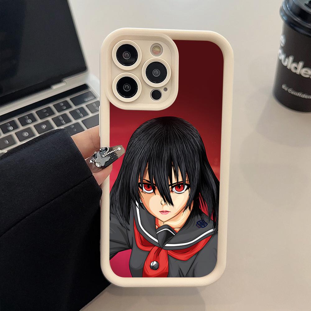 Akame Kurome Thicken TPU Mobile Phone Case for iPhone 17 16 15 14 13 12 11 Air Pro Max Plus Colorful Cover