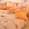 Оранжевый комплект постельного белья для девочек и мальчиков, простыня, пододеяльник, без наполнителя, односпальное, двуспальное, двуспальное, двуспальное, королевское постельное белье