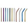 Диаметр 12 мм, многоразовые трубочки для смузи, соломинка для питья, нержавеющая сталь 304, прямые металлические трубочки для сока, изогнутые прямо со щеткой, 1 шт.