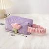Ins дорожная косметичка, портативная косметичка-тюльпан, вельветовый органайзер для туалетных принадлежностей на молнии, коробки для хранения большой емкости, чехлы