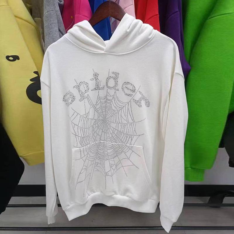 Heavyweight Spider Web Foam Print Fleece Hoodie (450G)