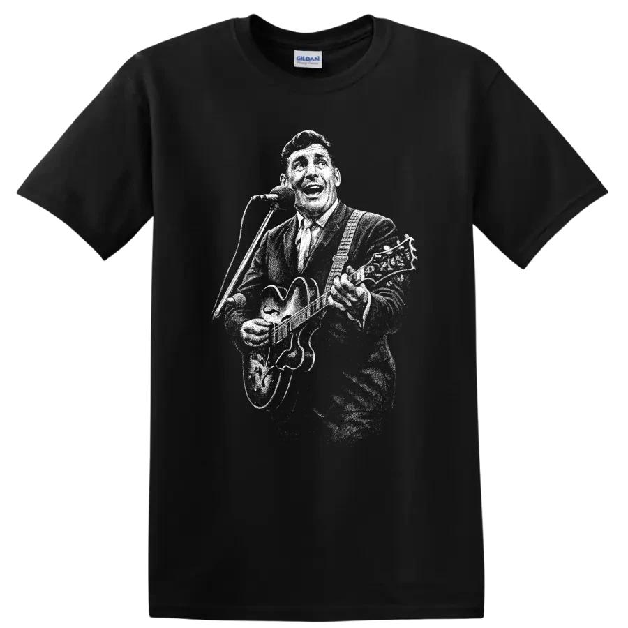 Carl Perkins T Shirt Rockabilly Legend Portrait Classic Rock Music Fan Gift Tee