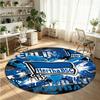 Hertha Bsc FC Printed Round Crystal Velvet Rug Soft Non Slip Floor Carpet For Bedroom Holiday Gift