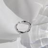 S925 Sterling Silver Simple Ring Twisted Abstract Niche Design Ring Cold Style Trendy Plain