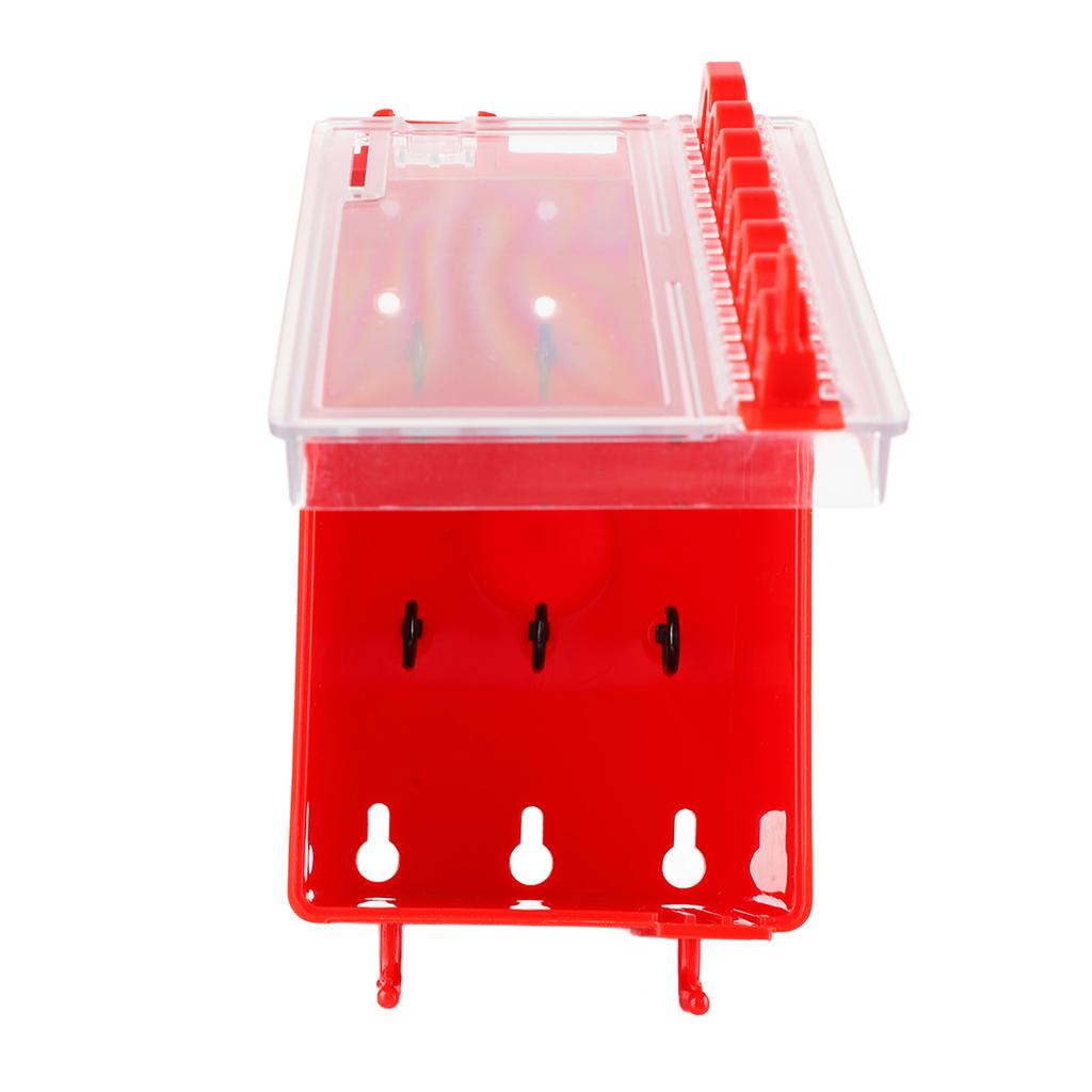 Wall Mount Lock Box 8 Hole Positions Hanging Locks Keys Combination Box with Transparent Panel