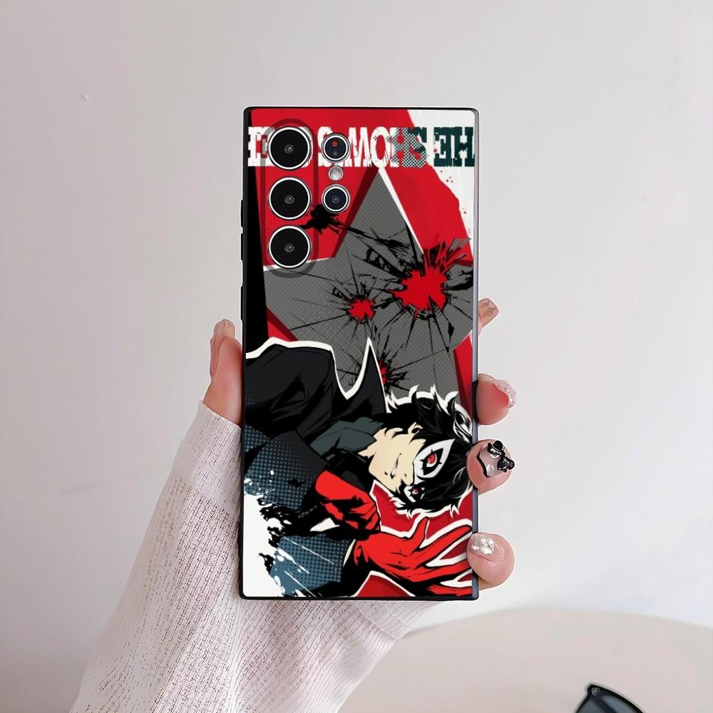 Чехол для телефона P-Persona 5 Аниме для Samsung Galaxy S25 S24 S22 S23 Ultra S21 S20 Plus 5G Матовый Нескользящий Полное Покрытие Мягкий Чехол