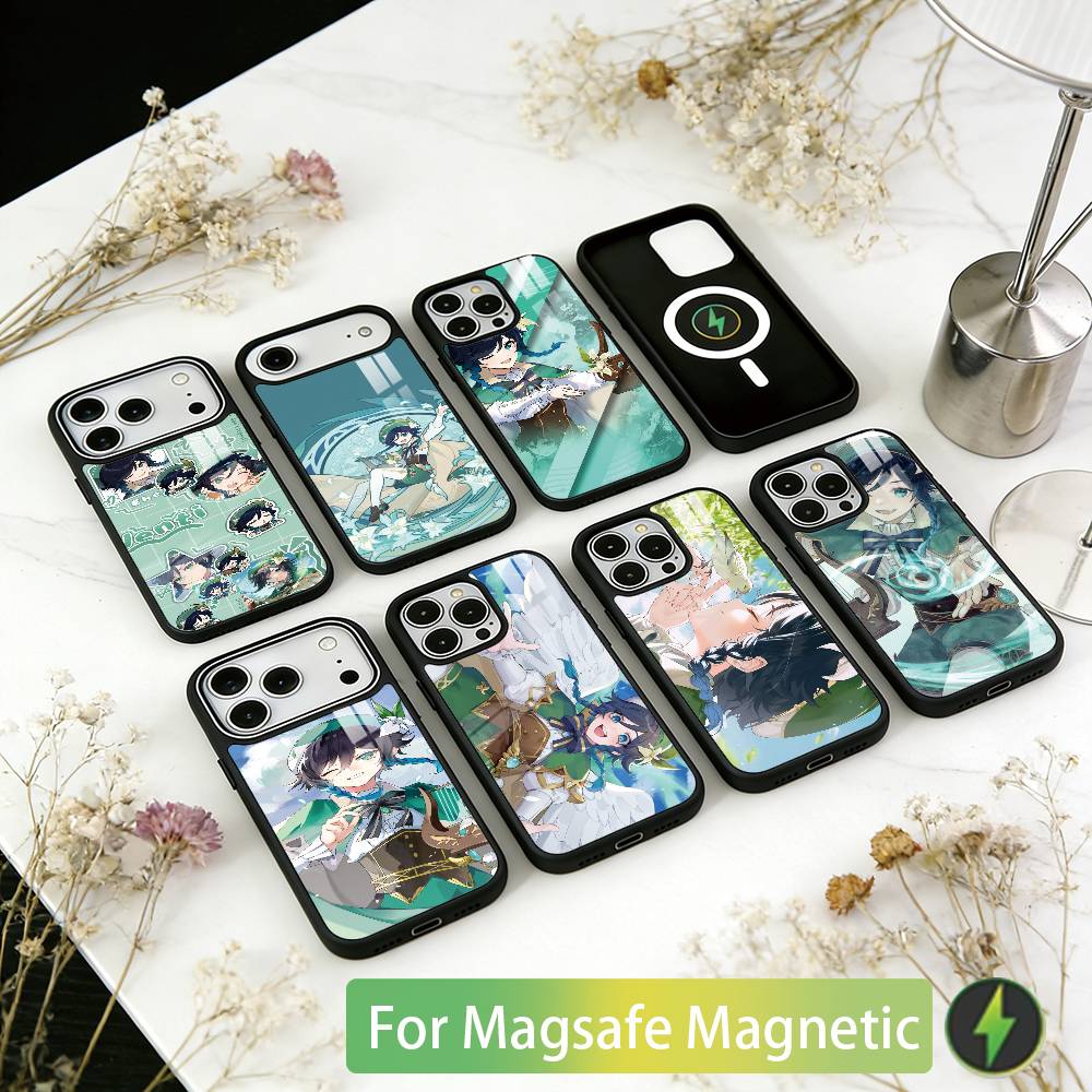 genshin impact Venti Phone Case For iPhone17,16,15,14,13,12,11 Plus,Pro Magnetic with Magsafe Wireless Charging