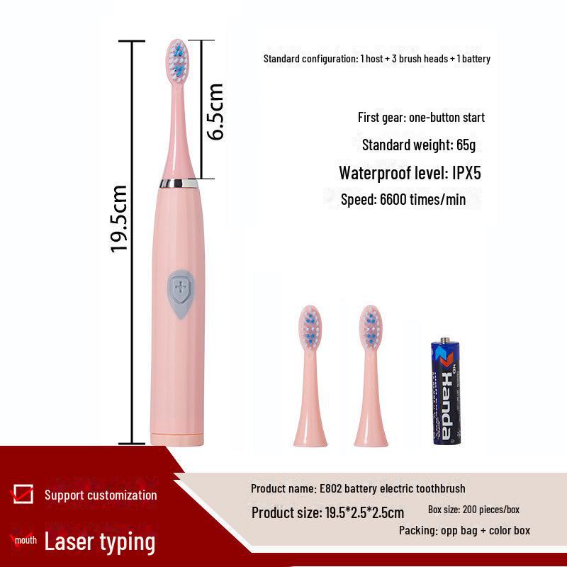 Portable Rechargeable Soft Bristle Electric Toothbrush for Adults