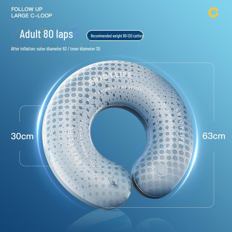 Прочный детский надувной плавательный круг толкающего типа