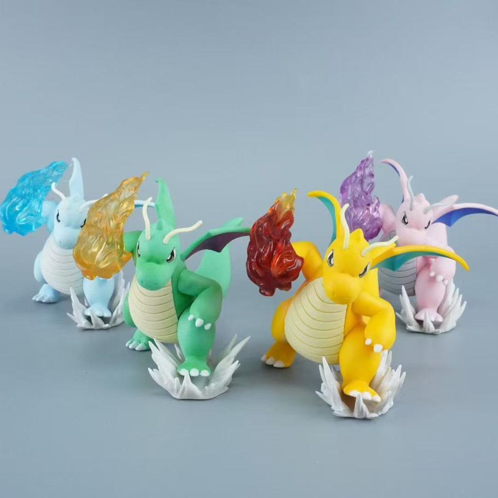 10cm/3.93in Anime Pokemon Figure  Fire Punch Dragonite Figures Pokemon Action Figure Pvc Collection Model Toys Gifts