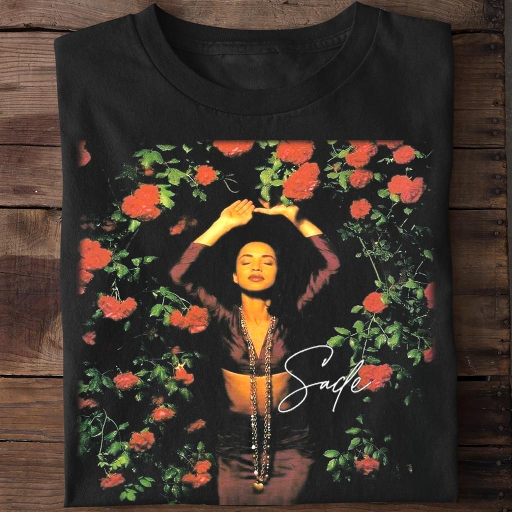 Sade Singer Базовая хлопковая футболка в подарок фанату Черная Все размеры Мужская