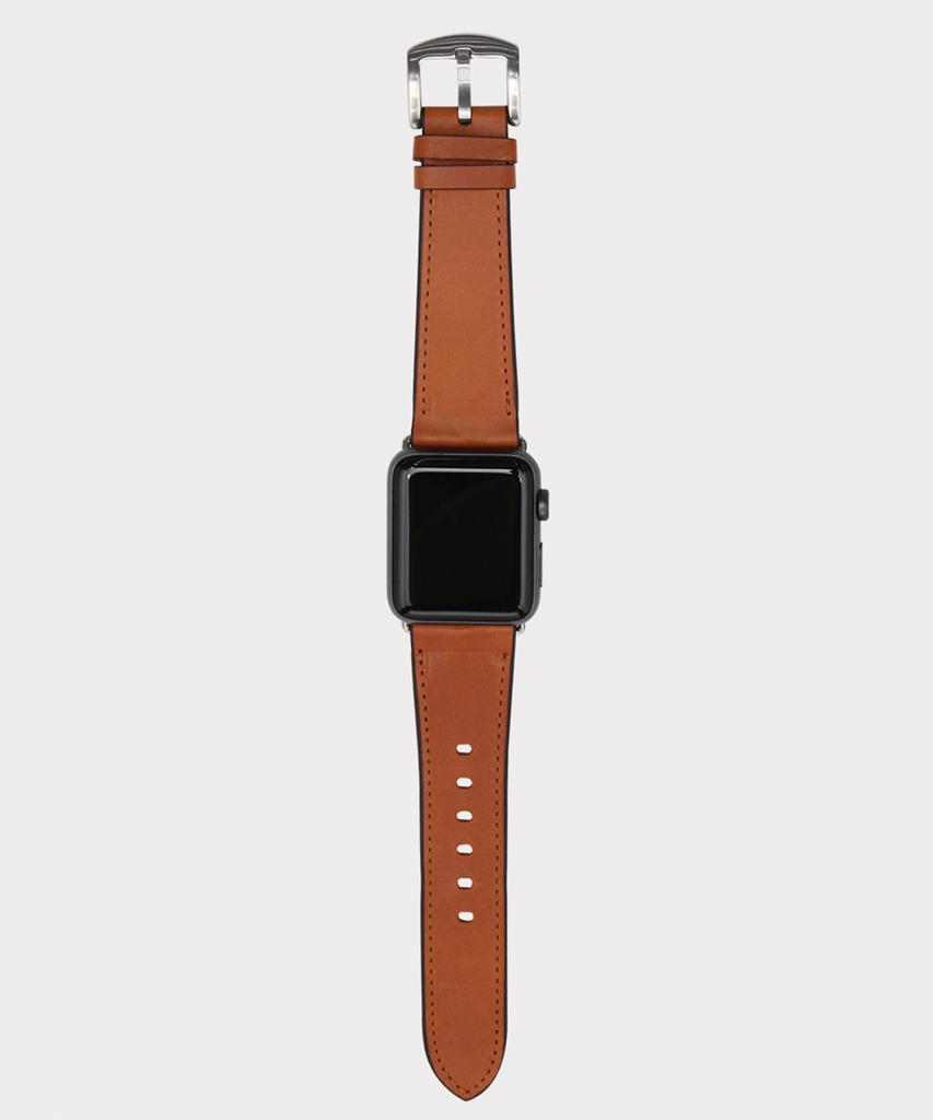 Матовый ремешок для Apple Watch из итальянской тосканской кожи Full Grain (Тан Браун) Wc97312