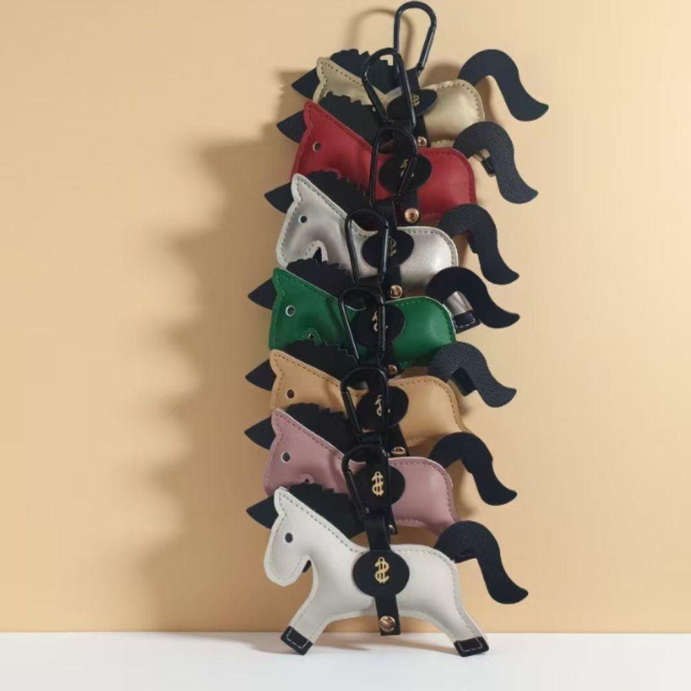 PU Leather Horse Pendant Multi-color Bag Pendant New Trend Leather Pendant  Fashion Accessory