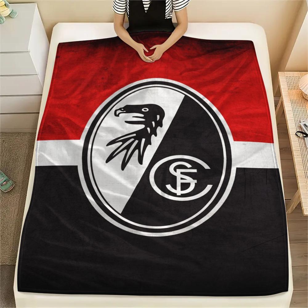 1pc SC Freiburg Print Flannel Blanket, High quality Comfortable for All Seasons, Home Decor, Warmth and Comfort, Perfect for Christmas Gifts80