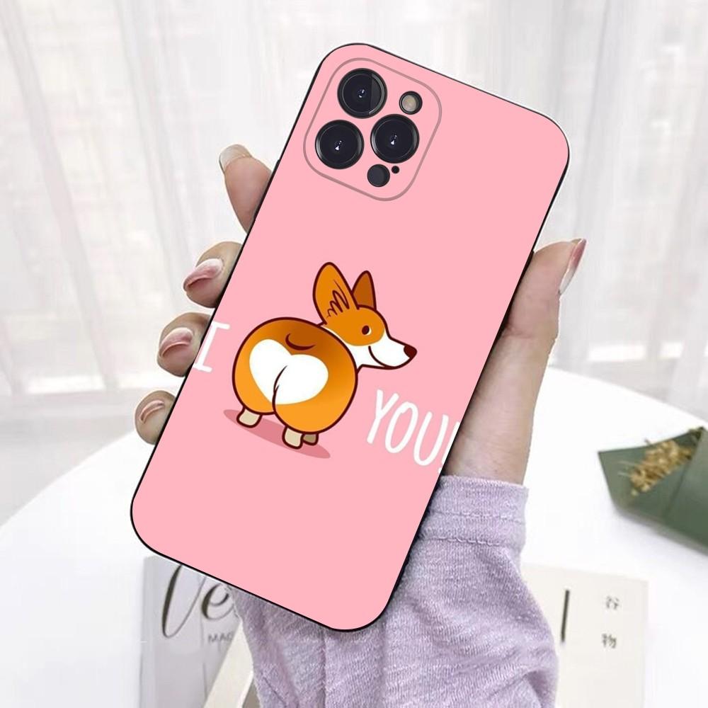 Cute Corgi Phone Case For iPhone 6 7 8 Plus 11 12 13 14 Pro SE 2020 MAX Mini X XS XR Back Funda Cover