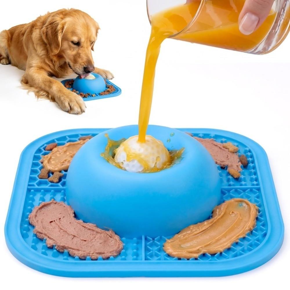 Resin Slow Feeder Dog Bowls Interactive Rolling Ball Puppy Licking Toy Pet Lick Mat Pet Home Use