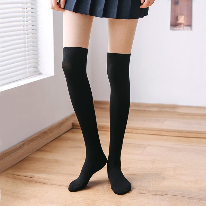 Sexy Women Tights Pantyhose Patchwork Sheer Black Thigh High Stockings Tights Women Female Hosidery Over Knee Stripe Pantyhose
