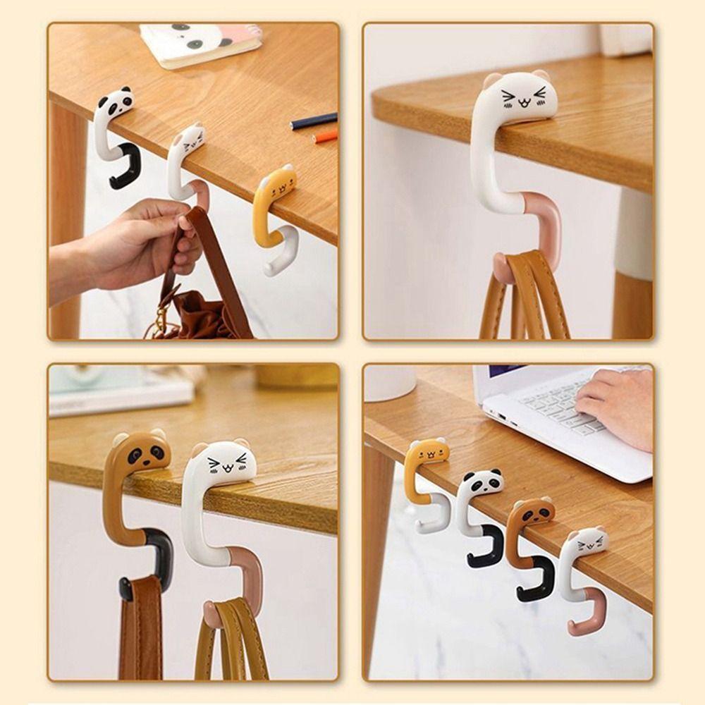 Multifunctional Cute Animal Decorative Panda Hanging Table Hook Key Holder Handbag Hanger Hook
