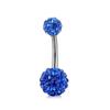 1Pcs Crystal Ball Belly Button Rings Stainless Steel Zircon Navel Piercing Belly