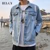 Модная молодежная джинсовая куртка в гонконгском стиле, мужская свободная