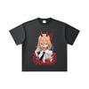 260 GSM Double Yarn 32 Count 100% Cotton Chainsaw Man V51 Power Print Unisex Heavy Cotton T Shirt