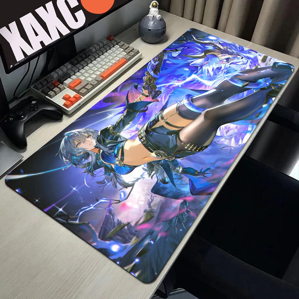 Galbrena cool girl Large Wuthering Waves Mouse Pad XXL Gamer PC Keyboard deskmat NonSlip Rubber Laptop overlock Mousepad