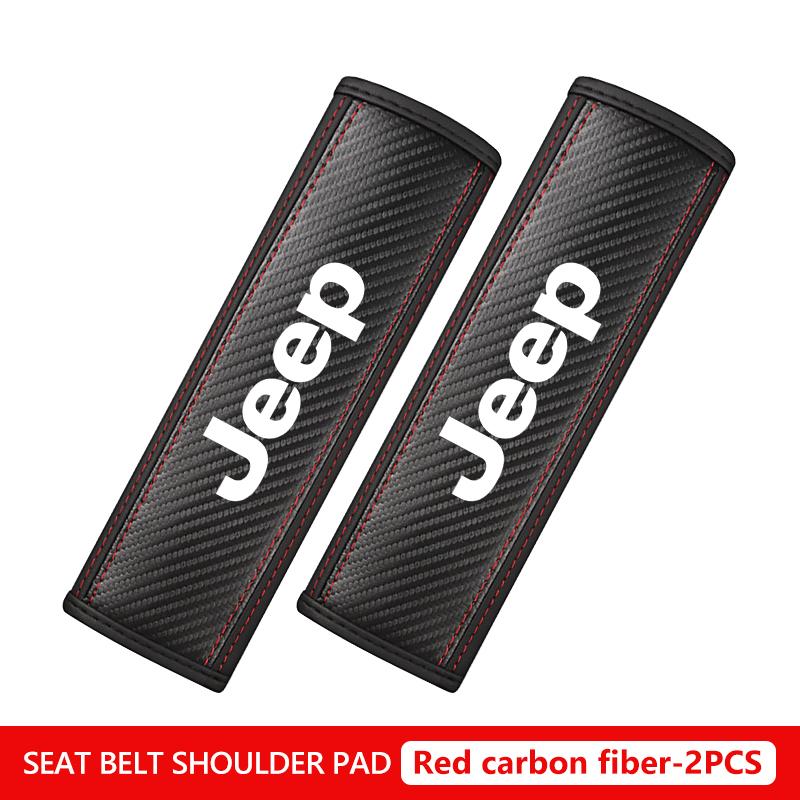 APK6 Car Belt Carbon Fiber Shoulder Protector Pad Accessories For Jeep Grand Cherokee Patriot Renegade Compass Wrangler
