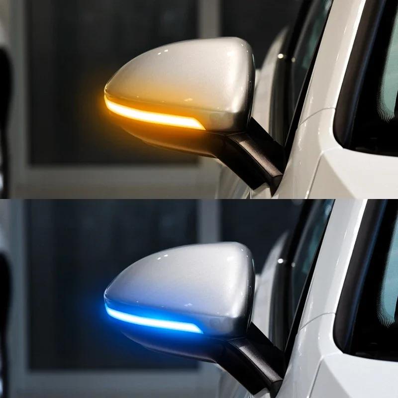 2PCS For VW Golf MK7 7.5 7 GTI R GTD Dynamic Blinker LED Turn Signal For Volkswagen Rline Sportsvan Touran Side Mirror Light