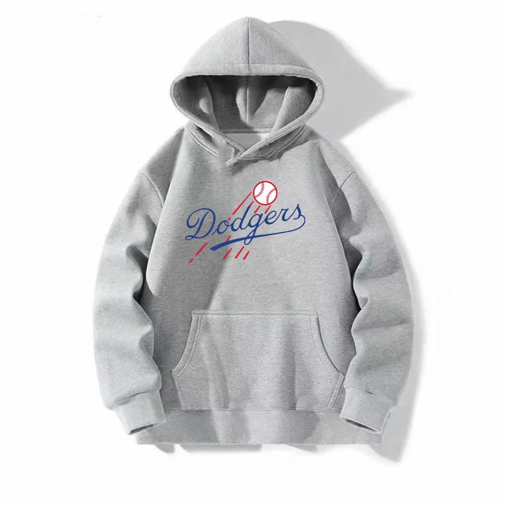 Лос-Анджелес Доджерс Пуловеры Унисекс Свободные Повседневные Толстовки С Длинным Рукавом Толстовки Спортивная Одежда Большие Размеры Модные Женские Мужские Толстовки