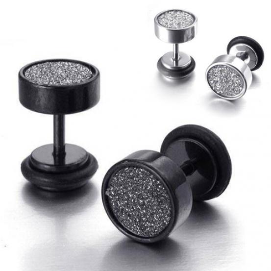 Мужские 8 мм 316L нержавеющая сталь штанга панк готика круглые серьги-гвоздики AVE